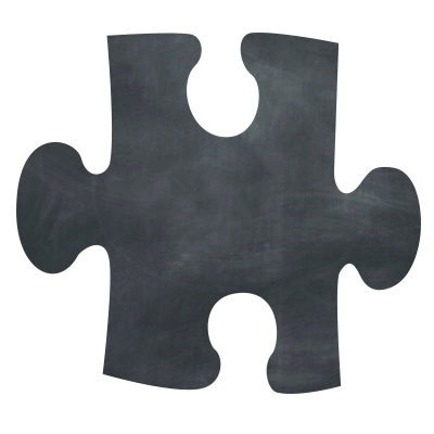 Puzzle piece chalkboard